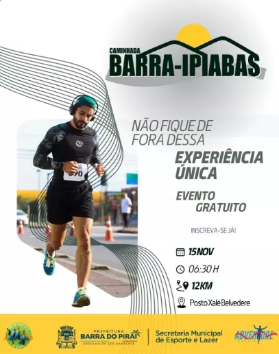 Começa amanhã a Caminhada da Serra Barra X Ipiabas integrando Esporte e Turismo